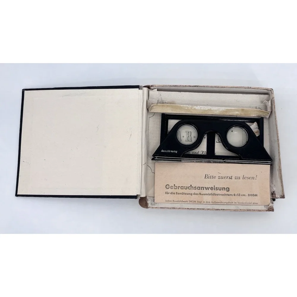Vintage Raumbild Verlag Barock 3D Stereoscope Viewer German Instructions 1950's